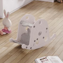 Grey Floor Standing Toddler Rocking Chair Plastic Toy