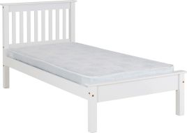 Monaco 3ft Single Bed Low Foot End - White