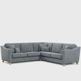 Corner Sofa - KRISTY Fabric 4 Seater Right Hand Facing - Dark Blue