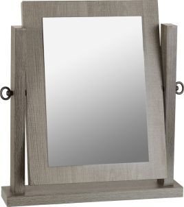 Lisbon Dressing Table Mirror - Black Wood Grain