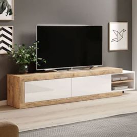 Cynosure Crest TV Cabinet - White and Oak