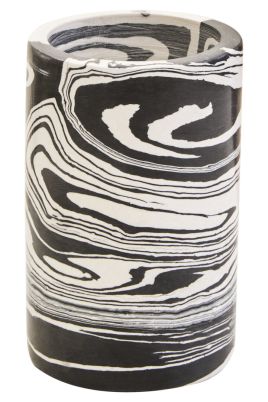 GORLENNE Two Way Marble Candle Holder - Black and White