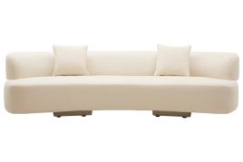 NORVELLIN Linen 3 Seater Sofa - Cream