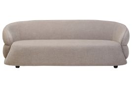 ULVANE Chenille Fabric 3 Seater Sofa - Beige