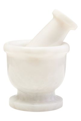 ALVERETH Decorative Marble Mortar and Pestle - White
