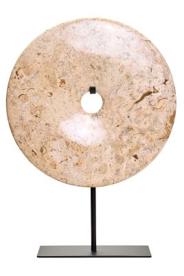 HAVERLYN Large Round Speckled Marble Disc Sculpture - Assorted