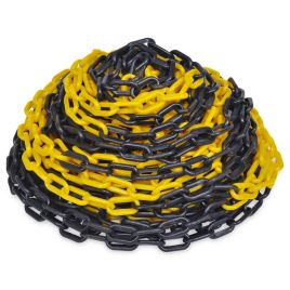 30 m Plastic Warning Chain Yellow and Black
