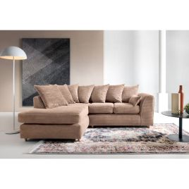 Jumbo Cord Coffee Brown Corner Sofa