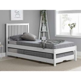 Buxton Sprung Slatted Bases Trundle Bed - White