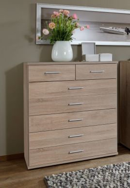 Oscar 5+2 Drawer Storage Chest - Oak