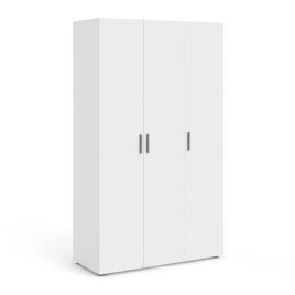Nottingham High Quality Laminated 3 Door Wardrobe - White