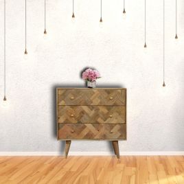 Oak Finish Chest of Drawers - SEVENOAKS Medium Chest  3 Drawers