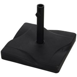 Cement Outdoor Garden Square Parasol Base - Black