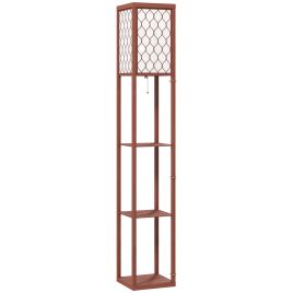 HERON 3 Shelf Standing Lamp Brown, White