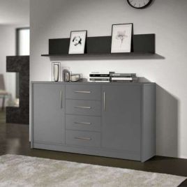 CARNING 2 Door Sideboard with 4 Drawers - Graphite