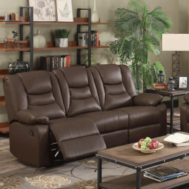 Crowland Classic Recliner Relaxation Redefined 3-Seater Sofa Luxurious Comfort in Dark Chocolate