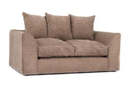 PORTO Jumbo Cord 2 Seater Sofa - Brown