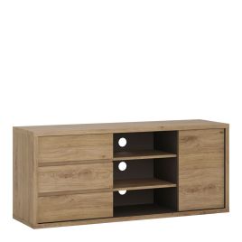 Shetland 1 Door 3 drawer TV cabinet - Shetland Oak Finish