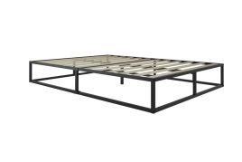 SOHO Simple Design Platform Black Metal Bed Frame - Small Double 4ft