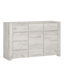 White Chest of Drawers - AKRON Large Chest  6 Drawers
