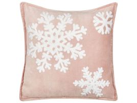 Murraya Velvet Cushion Christmas Motif 45 x 45 cm - Pink