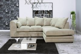 CASPER Fabric 4 Seater L Shaped - Right Hand Facing Corner Sofa - Beige