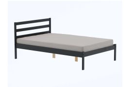 Black Finish Solid Pine Wood Frame - Small Double 4ft