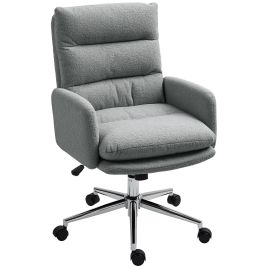 HERON 91 99cm Sherpa Fleece Office Chair Grey
