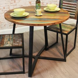 Laura Urban Edge Small Round Dining Table 100x100 - Natural Wood