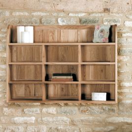 Harriet Contemporary Reversible Wall Storage Unit - Oak
