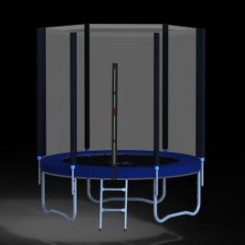 Trampoline with Enclosure Spring Cover & Ladder - 5 Sizes