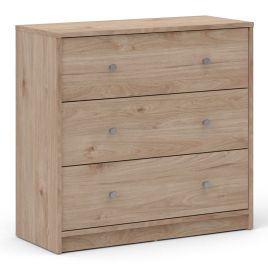 Oak Finish Chest of Drawers - MEAFORD II Medium Chest  3 Drawers