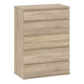 Oak Finish Chest of Drawers - NAPLES III Medium Chest 5 Drawers