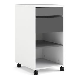 Function Plus Function Plus Mobile file Cabinet 2 Drawers + 1 shelf White Grey - White Grey
