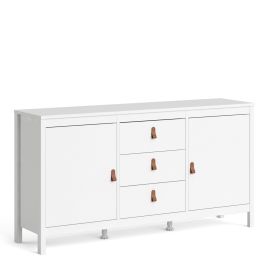 Barcelona Sideboard 2 doors + 3 drawers in White - White