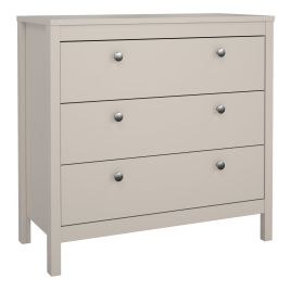 MEMPHIS Beige Chest of Drawers - Medium-sized, 3 Drawers
