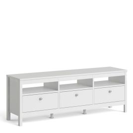 Madrid Tv-unit 3 drawers in White - White