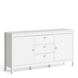 Madrid Sideboard 2 doors + 3 drawers in White - White