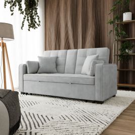 FARLOWE Fabric 2 Seater Sofabed - Grey