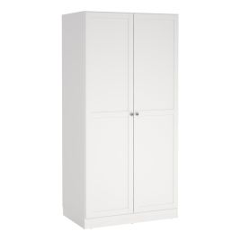 Wardrobe - MANFRED 2 Doors Wardrobe White 99cm