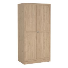 Wardrobe - MANFRED 2 Doors Wardrobe Jackson Hickory Oak 99cm