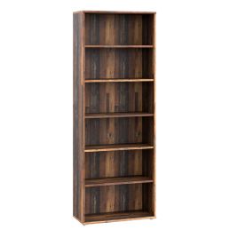 Emna Wide 5 Shelf Bookcase in Vintage Oak