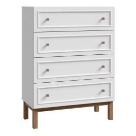 WOFUS Grey Chest of Drawers - Medium-sized, 4 Drawers