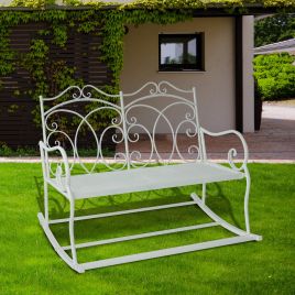2 Seater Metal Garden Bench 