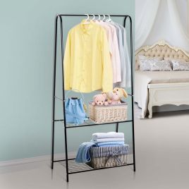 Metal Clothes Rack Black