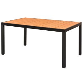 ASRLOFT Garden Table 150x90x74 cm and WPC Aluminium - Brown