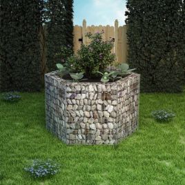 Hexagonal Gabion Raised Bed 160x140x100 cm