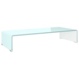 TV Stand/Monitor Riser Glass Green 70x30x13 cm