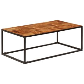 Coffee Table 110x60x40 cm Solid Acacia Wood and Steel