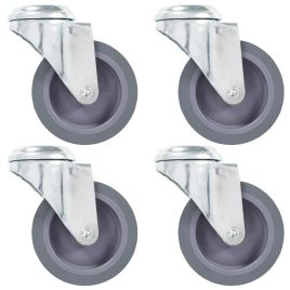 Bolt Hole Swivel Casters 4 Pieces 75 mm